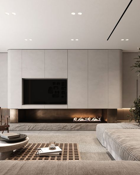 Minimalistic Interior Design, Minimalistic Interior, Casa Country, Living Room Design Inspiration, Tv Wall Design, Living Room Design Decor, Minimalist Interior Design, Fireplace Wall, Tag Your Friends