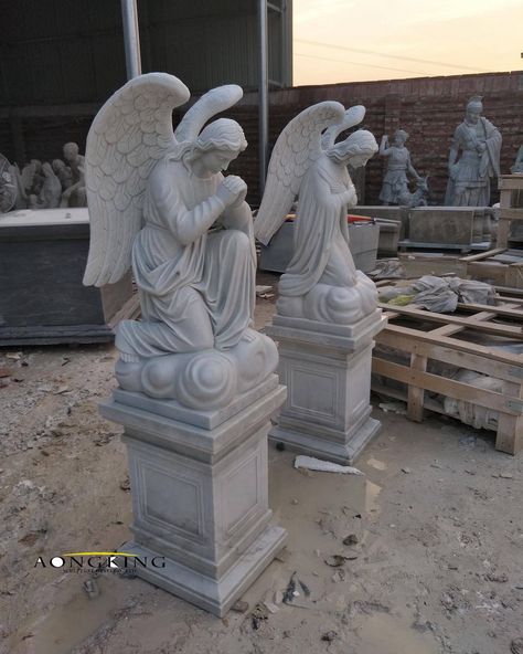 Angel Statues Sculpture, Religious Statues, Witchs Cauldron, Winged Angel, Gothic Angel, Famous Sculptures, Cement Art, Angel Sculpture, Decorating Home