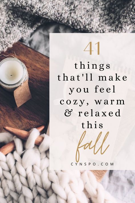 blanket with knitting needles, tray with coffee and candle and warm blanket as a backdrop Cozy Night In Ideas, Cozy Day Ideas, Hygge Activities Winter, Cozy Things To Do At Home, Cozy Things To Do, Cozy Warm Home Aesthetic, September Hygge, Living Room Aesthetic Cozy, Hygge Activities