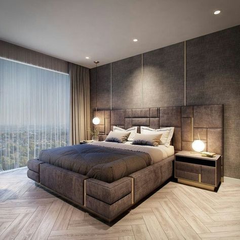 Modern Luxury Bedroom, Modern Bedroom Interior, Luxury Bedroom Design, Bed Design Modern, Luxury Bedroom Master, Bedroom Bed Design, 아파트 인테리어, Bed Furniture Design, Bedroom Furniture Design