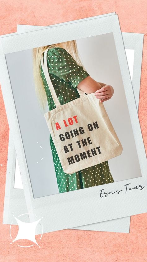 Get your style groove on with Taylor Swift's era tour tote bags! From 'Reputation' to 'Lover', these trendy totes rock every Swiftie phase. Perfect for concerts, coffee hangs, or just strutting your Swiftie swag. Whether you're feeling '1989' vibes or 'Folklore' cozy, our eco-friendly totes scream style. Show love for Tay-tay with Insta-worthy totes that redefine chic. It's more than a bag – it's your 'Taylor Swift' era pass! Painted Canvas Bags, Photos Of Taylor Swift, Painted Tote, Taylor Swift Eras Tour, Taylor Swift Eras, Trendy Tote, Eras Tour, Cricut Projects, Canvas Bag