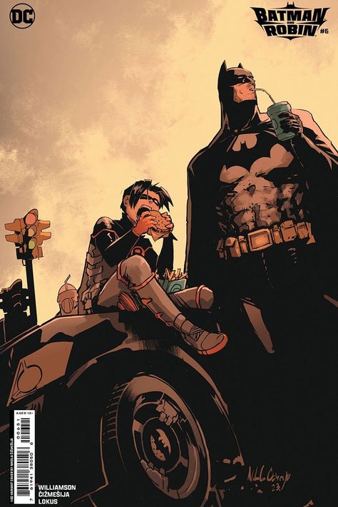 Batman and Robin take a lunch break with this new Nikola Cizmesija cover out today. BUY HERE through our eBay affiliate-> https://trendingpopculture.com/best-new-comic-covers-this-week-2-14-24/ More great new covers-> https://trendingpopculture.com/best-new-comic-covers-this-week-2-14-24/ #NikolaCizmesija #batman #dcuniverse #dccomics #dcu #keycomics #ncbd #artist #art #investcomics #trendingpopculture Robin Comics, Robin Dc, Univers Dc, Comic Characters, Batman Funny, Batman Wallpaper, Arte Dc Comics, Batman Comic Art, Im Batman