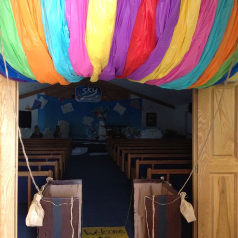 Sky vbs Sky Vbs Decorations, Castle Decorations, Kingdom Castle, Vbs Decorations, Castle Ideas, Castle Decor, Vbs Themes, Vbs 2024, Vbs Ideas