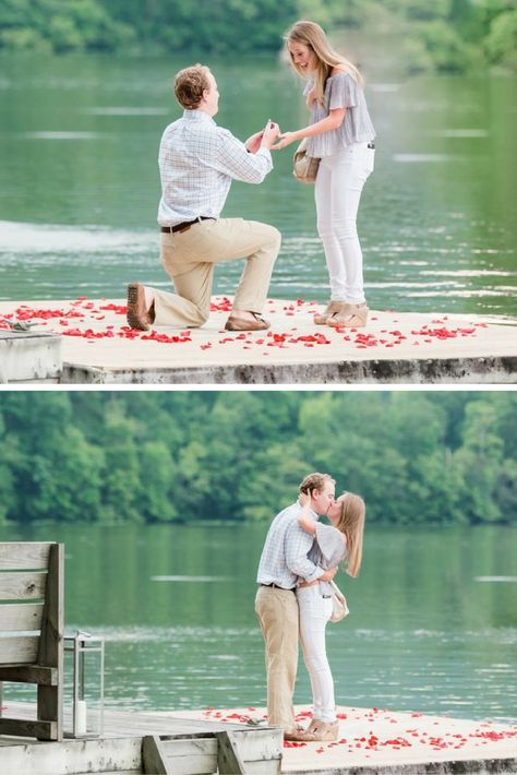 Proposal Dock Ideas, Lakeside Proposal Ideas, Dock Proposal Ideas, Lake Dock Proposal, Dock Proposal, Proposal On Dock, Proposal On A Dock, Private Engagement Proposal, Proposal Rules