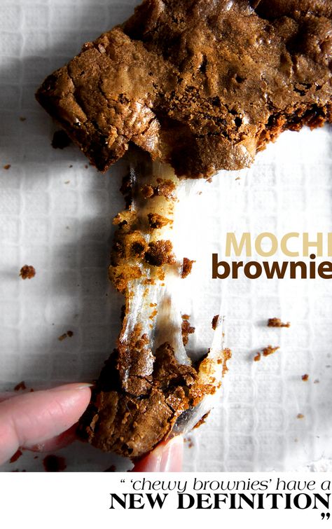 Mochi Brownie, Mochi Brownies, Dessert Chef, Mochi Recipe, Pasta Rice, Chewy Brownies, Hawaiian Food, Glutinous Rice, Asian Desserts