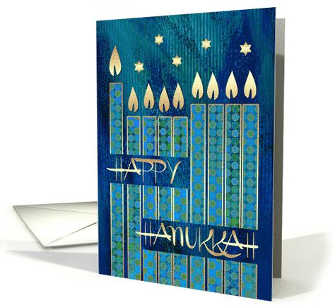 Happy Hanukkah. Menorah Candles card Hanukkah Cards Handmade, Hanukkah Decorations Diy, Festive Candles, Jewish Holiday Cards, Hanukkah Greeting Cards, Chanukah Menorah, Hanukkah Art, Hanukkah Greeting, Menorah Candles