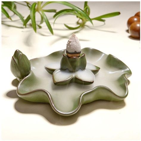 Lotus Backflow Incense Burner by ToShay.shop starting at $$27.49 👉 www.toshay.shop/collections Aroma Burner, Lotus Incense, Backflow Incense Burner, Craft Fashion, Meditation Decor, Incense Burner Holder, Ceramic Incense Holder, Backflow Incense, Clay Crafts Air Dry