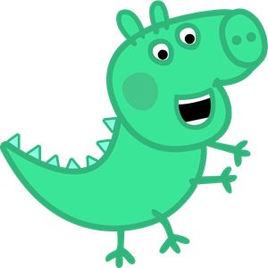 Peppa Pig Dinosaur, Dinosaur Logo, George Peppa, Dinosaur Vector, Peppa Pig Funny, Peppa Pig George, George Pig, Premium Logo, Png Vector