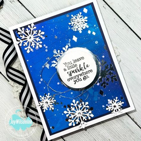 Handmade card featuring the Snowflake Coverplate from Gina Marie Designs. #diygreetingcards #diecutting #stamping #ginamariededigns #inkblending Cards Handmade, Greeting Cards, Sparkle, Stamp, Book Cover, Design, Art