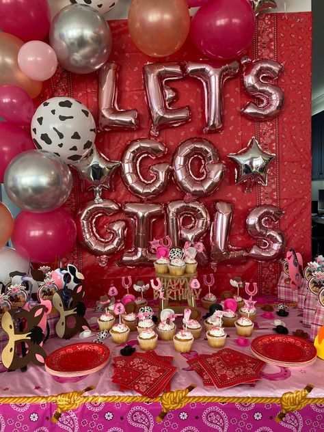 Cowgirl Two Year Old Birthday, 6 Yrs Old Girl Birthday Party Ideas, 7 Year Birthday Party Ideas Girl, Seventh Birthday, Girly Birthday Party, 7 Birthday, 8 Birthday, Western Birthday Party, Girly Birthday