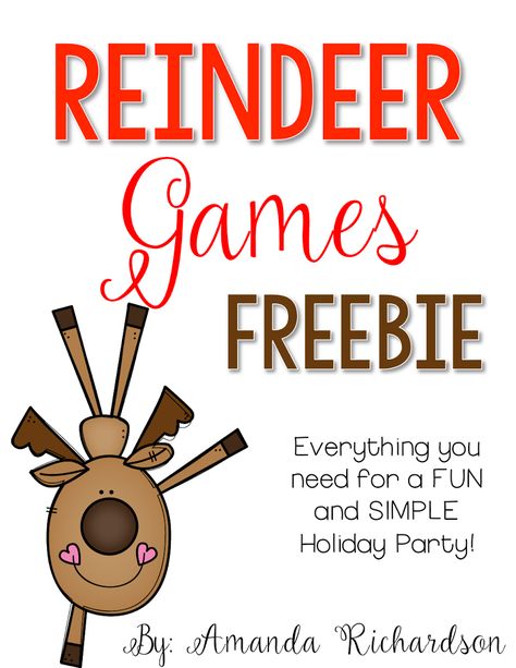 Reindeer Games FREEBIE.pdf - Google Drive Reindeer Games Christmas Party, Games Christmas Party, Classroom Holiday Party, Classroom Christmas Party, School Christmas Party, Holiday Party Kids, Games Christmas, Holiday Party Themes, Work Holiday Party