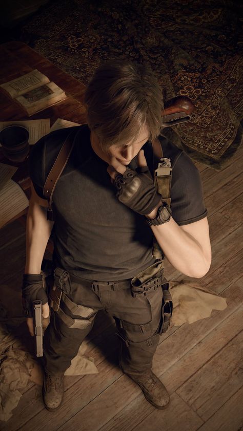 Leon Resident Evil, Evil Games, Resident Evil 4 Remake, Resident Evil Collection, Resident Evil 4, Resident Evil Leon, K Wallpaper, Taehyung Photoshoot, Fictional Crushes