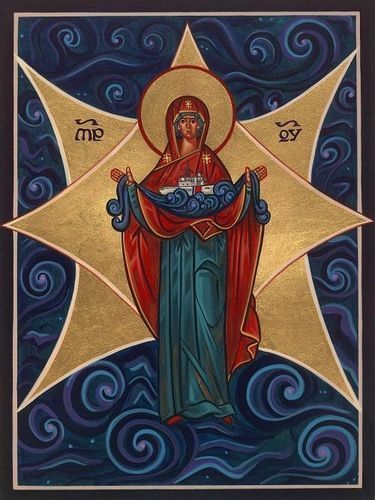 Stella Maris Star Of The Sea, Stella Maris, Mama Mary, Queen Of Heaven, Byzantine Art, Blessed Mother Mary, Religious Images, Sainte Marie, Mary And Jesus