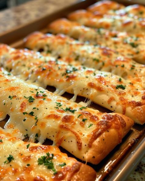 OMG! I made this dish for a get-together, and it was gone in a flash. Garlic Bread Sticks, Cooktop Cove, Wheat Pizza Dough, Healthy Pantry, Garlic Breadsticks, Garlic Bread Recipe, Bread Sticks, Grilled Cheese Recipes, Best Appetizer Recipes