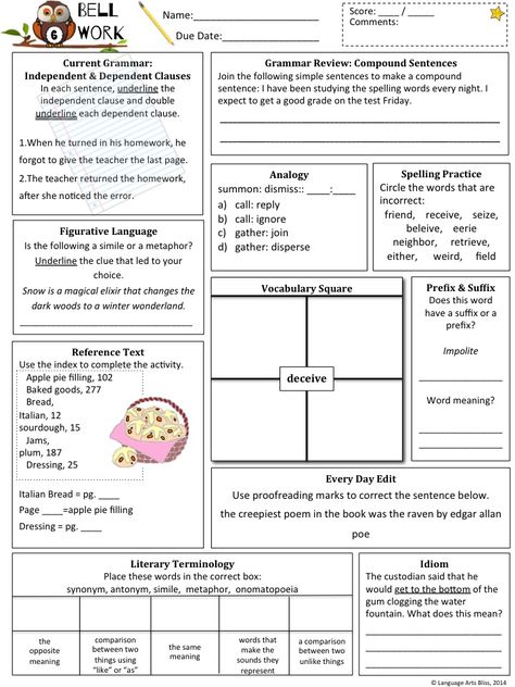 Weekly Warm Up Worksheets for Common Core Skills Practice! ELA 8th Grade English, Ela Worksheets, Apple Teacher, Common Core Ela, Bell Work, Middle School Language Arts, 8th Grade Ela, Middle School Reading, Fall Semester