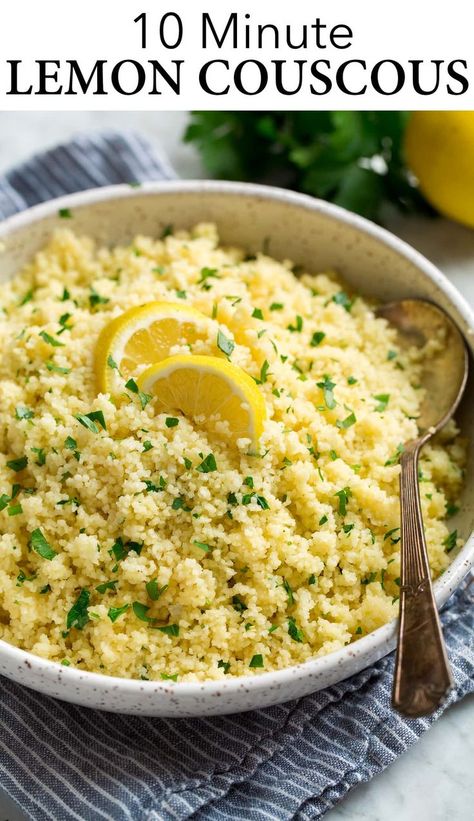 Simple Couscous Recipes, Lemon Couscous, Couscous Recipe, Plat Vegan, Couscous Recipes, Side Dish Recipes Easy, Cooking Classy, Mediterranean Diet Recipes, Orzo