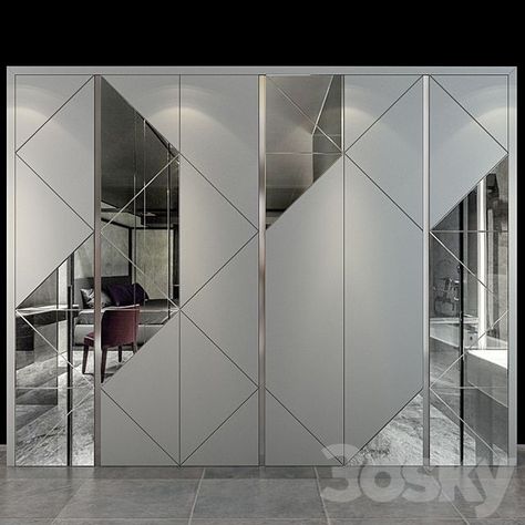 Glass Panelling Design Wall, Glass Cupboard Design, Glass Wardrobe Design, Mirror Panelling, Wardrobe Laminate Design, Sliding Door Wardrobe Designs, Wardrobe Design Modern, Designer Wardrobe, Modern Cupboard