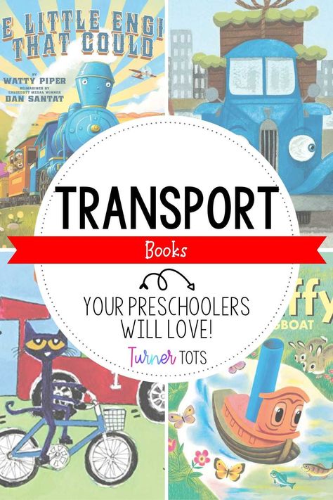 Are you looking for a way to get the wheels in your toddler's head turning? If so, it might be time to introduce them to one of many exciting and engaging transportation books! Look no further than this blog post which will provide an overview of some of the top-rated transportation books for toddlers—perfect for curious minds and budding imaginations. Explore train books, car books, and boat books to introduce things that go! Transportation Preschool Books, Transportation Books For Preschool, Turner Tots, Transportation Preschool Activities, Books For Preschoolers, Elementary Stem, Transportation Unit, Transportation Activities, Books For Toddlers