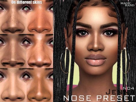 Sims 4 Black Features, Sims 4 Cc Black Noses, Sims 4 Cc Black Male Nose, Sims 4 Women Skin Details, Black Sims 4 Cc Skin Details, Sims 4 Nose Cc, Sims 4 Lip Presets, Sims 4 Nose Presets, Preset Sims 4