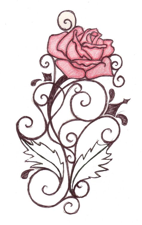 Adele Inspired Tattoo Idea by artfullycreative on DeviantArt Swirl Tattoo Designs, Swirl Tattoo, Flor Tattoo, Rose Sketch, Moon Tattoo Designs, Heart Tattoo Designs, Rose Tattoo Design, Roses Drawing, Best Tattoo Designs