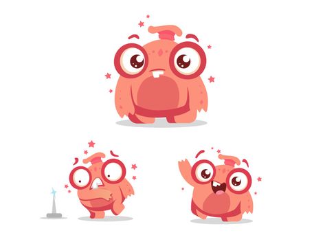 Cute Monster Design, Cute Monster Character Design, Monster Illustration Cute, Balloon Monster, Character Design Monster, Monsters Illustration, Cute Character Design, Cute Mascot, Cute Monsters Drawings