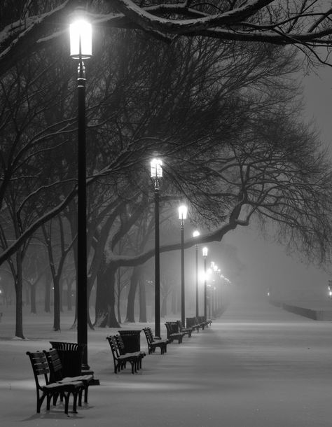 Winter Night Photography, Dc Pics, Watercolour Sketches, Victorian Street, Gcse Photography, Snow Aesthetic, Park Benches, Beauty Dish, Colour Swatches