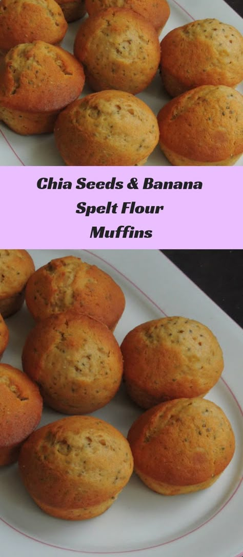 Spelt Flour Banana Muffins, Spelt Muffins Recipes, Spelt Banana Muffins, Spelt Flour Muffin Recipes, Spelt Flour Cake Recipes, Recipes With Spelt Flour, Spelt Flour Muffins, Healthier Bread, Spelt Muffins