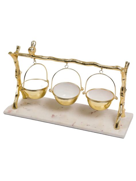 Looking for Luxury Serverware? Shop KYA Home Decor For Elegant Serving Trays and Snack Bowls That Will Offer a Sophisticated Look For Any Table Setting. Gold Tray Decor, Marble Serving Trays, Brass Spoon, Flower Tray, Gold Bowl, Gold Tray, Serving Tray Decor, Three In One, Marble Bowl