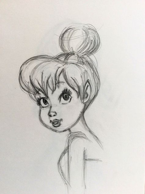 Drawing Ideas Tinkerbell, Tinkerbell Canvas Painting, Tinkerbell Drawing Sketches, Tinker Bell Drawing, Tinkerbell Sketch, How To Draw Tinkerbell, Comic Strip Ideas, Tinkerbell Drawing, Draw Mickey Mouse