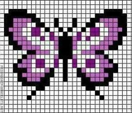 Butterfly Perler Beads, Diy Pixel Art, Alphabet Blanket, Butterfly Cross Stitch Pattern, Native American Beadwork Patterns, Pearl Beads Pattern, Graph Paper Drawings, Plastic Canvas Ornaments, Butterfly Cross Stitch