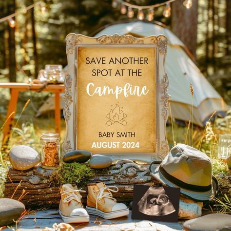 This is such a cute nature pregnancy announcement idea perfect for anyone who loves the woods, hunting, fishing, outdoors, nature, or camping. This announcement for your pregnancy is perfect for friends, family, grandparents, and social media. Cute unique photos that are simple to customize. Unique pregnancy announcements to personalize. Gender Reveal Camping Theme, Camping Baby Announcement, Camping Pregnancy Announcement, Pregnancy Scan, Unique Pregnancy Announcement, Unique Baby Announcement, Creative Pregnancy Announcement, Digital Announcement, Funny Pregnancy Announcement