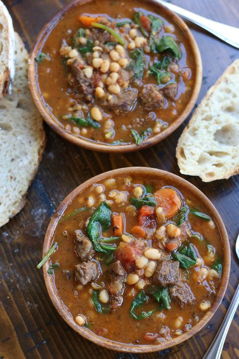 Beef and Bean Stew Beef And Bean Stew, Beef And Bean Soup Recipe, Beef Soup Bones, Pinto Bean Soup, 15 Bean Soup, Beans Vegetable, Cooking Dried Beans, Sweet Potato Cake, Quick Food