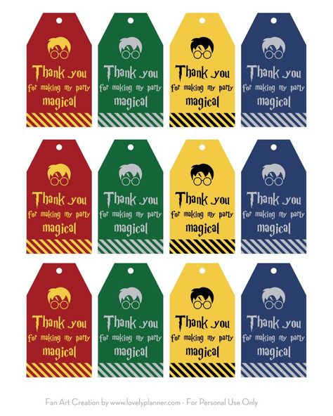 Harry Potter Tags, Harry Potter Tag, Phoenix Party, Harry Potter Cartoon, Harry Potter Theme Party, Birthday Pins, Harry Potter Deathly Hallows, Harry Potter Birthday Party, Harry Potter Hermione