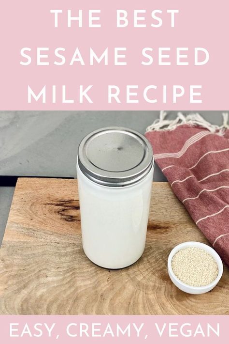 Sesame Milk Recipes, Smoothies With Oatmeal, Vegan Munchies, Hellofresh Vegetarian, Benefits Of Sesame Seeds, Sesame Milk, Sesame Seeds Recipes, Milk Drinks, Alkaline Recipes