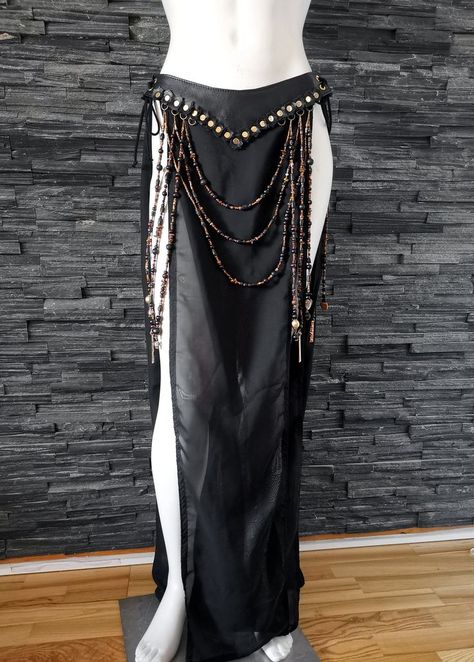 Viking Halloween Costume, Dream Warriors, Henna Inspired Tattoos, Outfit Festival, Burlesque Costume, Dancers Outfit, Dance Outfit, Black Chiffon, Belly Dancers