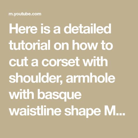 Here is a detailed tutorial on how to cut a corset with shoulder, armhole with basque waistline shape MY OTHER VIDEO LINKS👇👇 How to easily line a lace fabric / double lining a lace / Quick and fastest method https://youtu.be/VhtZir_2j5Y How to make a poncho dress| Agbada bubu gown | DIY 👇 https://youtu.be/FMk94zRajXI How to make a simple dress |Cut and sew a kimono dress | Ankara short gown https://youtu.be/gFYjNcWhNp8 Easiest way to draft a princess Dart bustier 👇 https://youtu.be/viE-P-... How To Make A Poncho, Make A Poncho, Corset Sewing, Bubu Gown, Ankara Short, Corset Sewing Pattern, Poncho Dress, Dress Ankara, Short Gowns