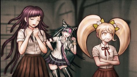 Ibuki Mioda Official Art, Mikan Tsumiki Official Art, Danganronpa Ibuki, Hiyoko Saionji, Danganronpa Art, Hope's Peak Academy, Ibuki Mioda, Mikan Tsumiki, Goodbye Despair