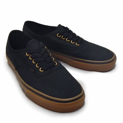 Vans Gum Sole, Black Vans, Black Gums, Vans Authentic, Vans Authentic Sneaker, Vans Sneaker, Gum, Sneakers, Black