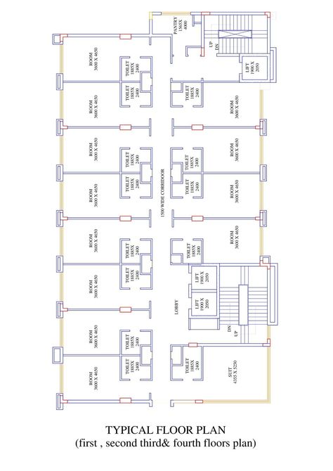 Hotel Layout Plan Floors, Hotel Floor Plan Layout, Hostel Design Plan, Hostel Layout, Commercial Building Plan Layout, Hotel Building Plan, Bunker Floor Plans, Hotel Plan Architecture Projects, Hotel Building Design