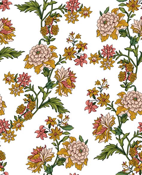 Kalamkari Flower Designs, Imgbb Png, Kalamkari Flower Motifs, Allover Flower Design, Ibb Design, Digital Motifs, Flower Pattern Design Prints, Allover Flower, Mughal Flower Png