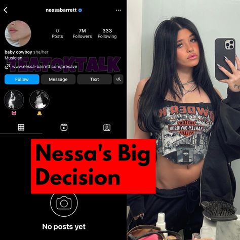 Nessa Barrett, the talented singer-songwriter, has recently made waves on social media by clearing her Instagram feed and changing her profile picture. This mysterious move has left fans buzzing with excitement and anticipation. It turns out that this strategic action is in preparation for her upcoming single and EP announcement. In this article, we will... Celebrity Facts, Personal Journey, Baby Cowboy, Music Industry, News Songs, Her Music, New Music, Singer Songwriter, Celebrity News