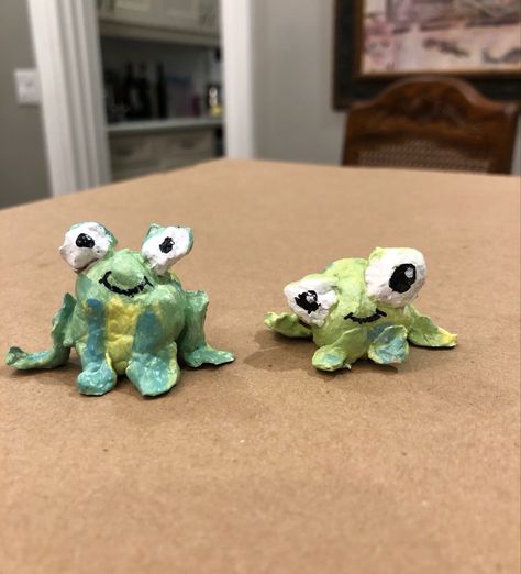 matching cursed frogs to share w ur bff. #art #aestheticfrog #frog #frogart #clay #claystatues