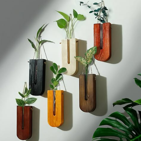 Amazon.com: saiguomi 6 Pack Wall Planters for Indoor Plants, Wooden Hanging Planter, Propagation Station, Wooden Pocket Vase, Wood Wall Decor for Living Room Bedroom Bathroom : Patio, Lawn & Garden Midcentury Modern Living Room Wall Decor, Caribbean Room Decor, Industrial Modern Office Decor, Fake Plants In Bathroom, Apartment Decorating For Men Kitchen, Art In Kitchen Wall Decor, Mid Century Modern Living Room Wall Art, Wall Decor Not Pictures, Nature Office Decor