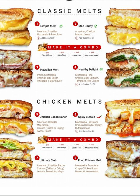 Chicken Melts, Best Sandwich Recipes, Homemade Cookbook, Spill The Tea, Food Infographic, Easy Rice Recipes, Healthy Food Dishes, Makanan Diet, Food Recepie