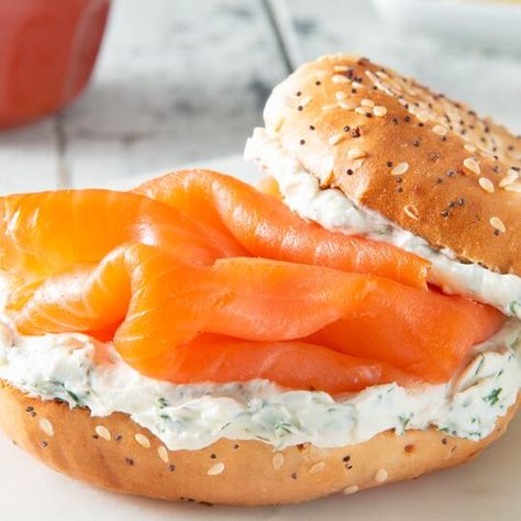 Lox And Cream Cheese, Dill Cream Cheese, Lox Bagel, Weekend Snacks, Lox And Bagels, Recipe With Cream Cheese, Perfect Grilled Cheese, How To Make Cream, Make Cream Cheese