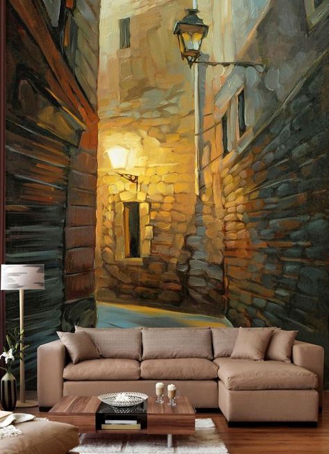 20 Photorealistic Wall Murals That Will Make You Say 'wow' | Bored Panda Tactical Artwork, Photography Cocktail, Italian Street, Japanese Photography, Wall Murals Painted, Mural Painting, A Living Room, Mural Art, 3d Wall