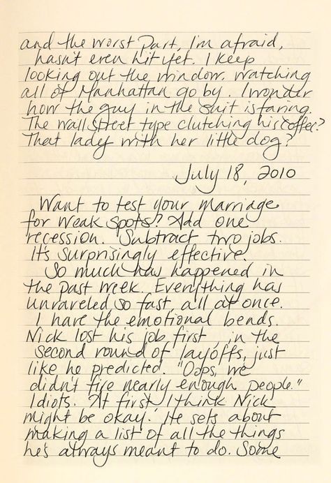 We have a Gone Girl exclusive that every superfan needs to see Messy Cursive Handwriting, Writer Aesthetic, Messy Handwriting, Scott Street, Pretty Handwriting, Gillian Flynn, South Downs, Diary Entry, Rosamund Pike