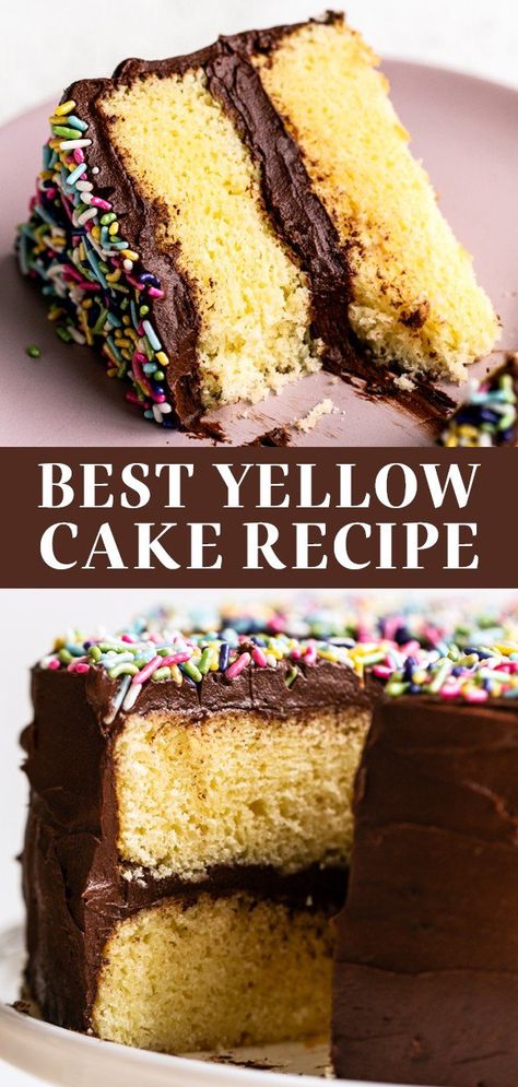 Yellow Cake Mix Recipes Homemade, Homemade Cake Easy, Best Tasting Birthday Cakes, Best Yellow Cake Recipe Moist, Bake A Cake From Scratch, Cake Recipes Yellow, Cake Mix From Scratch, Best Yellow Cake Recipe, Cake Mix Recipes Homemade