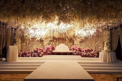 Reception Stage Decoration Ideas That Will Dominate 2020! | Indian Wedding Decorations Receptions, Reception Stage Decor, Wedding Stage Backdrop, Wedding Hall Decorations, Wedding Stage Decor, Wedding Background Decoration, Wedding Stage Design, Luxury Wedding Decor, Marriage Decoration