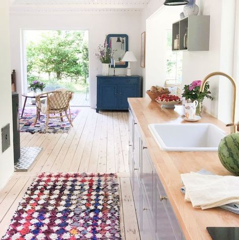 Before & After: A Dated Danish house Becomes a Vibrant Summer Cottage | my scandinavian home | Bloglovin’ Summer House Interior, Danish Summer House, Danish Summer, Salted Granola, Swedish Farmhouse, Danish House, My Scandinavian Home, Brick And Wood, Summer Cottage